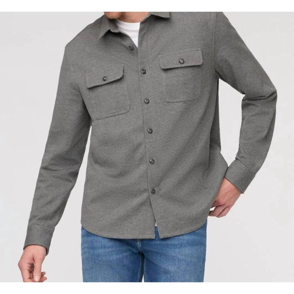 NEW DUER performance button down shirt in heather grey